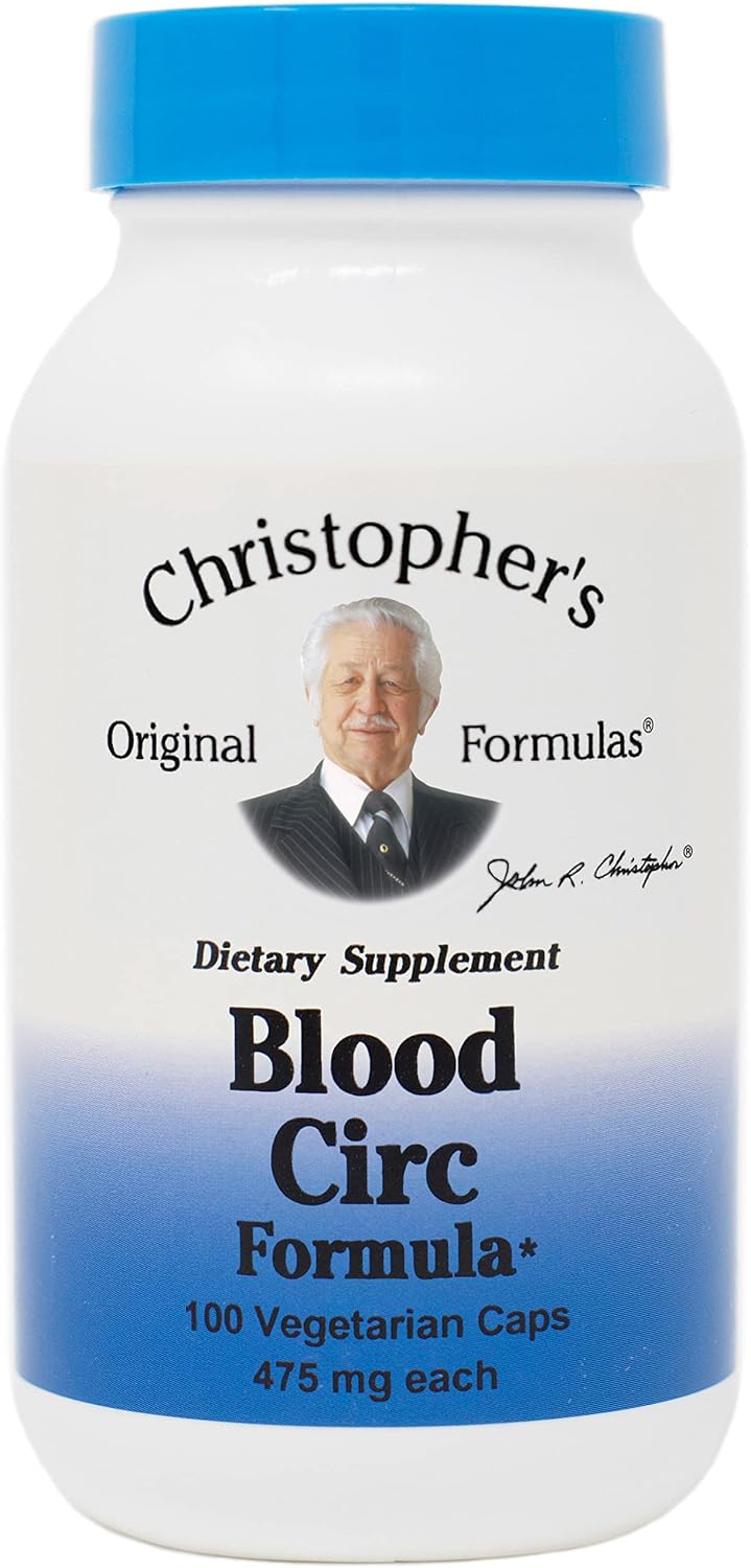 Dr. Christopher's Original Formulas Fórmula de Circulación Sanguínea, 100 Cápsulas de 475 mg
