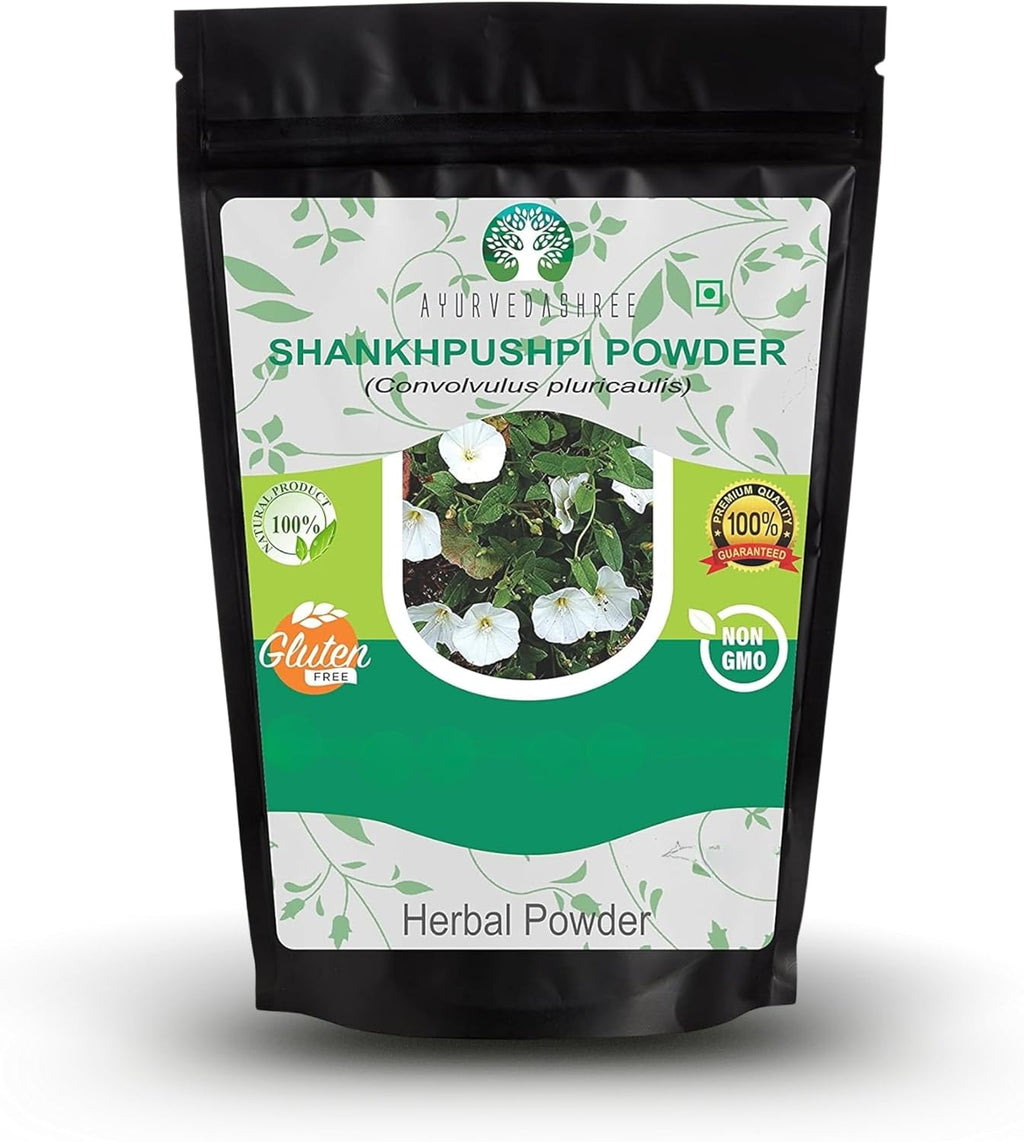 Ayurvedashree Shankhpushpi Powder 50g | Convolvulus Pluricaulis | Vegano | Sin Gluten