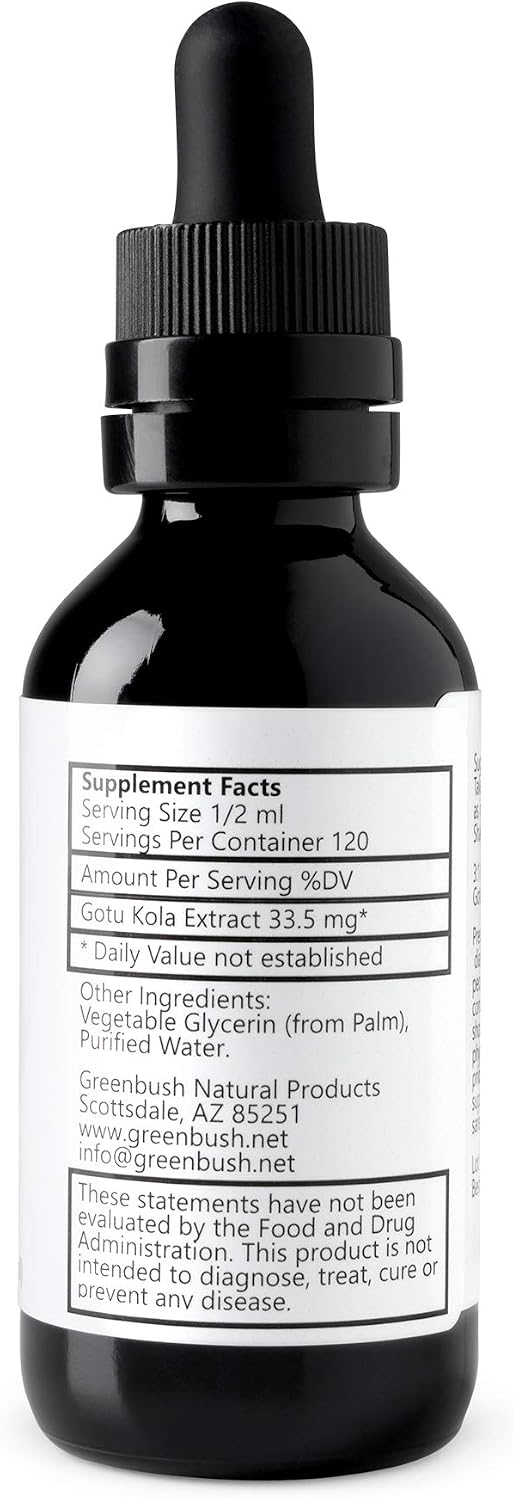 Greenbush Gotu Kola (Centella asiática) Extracto Líquido 2 oz (60 ml)