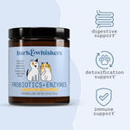 Bark & Whiskers Probiotics + Enzymes - Probióticos y Enzimas para Perros y Gatos - 60 Cucharadas