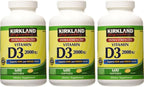 Kirkland Signature Vitamina D3 2000 UI 600 Cápsulas Blandas (Pack de 3)