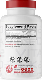 Metabolic Nutrition Vitamina D3 + K2, 7000 UI, 90 Cápsulas Vegetales