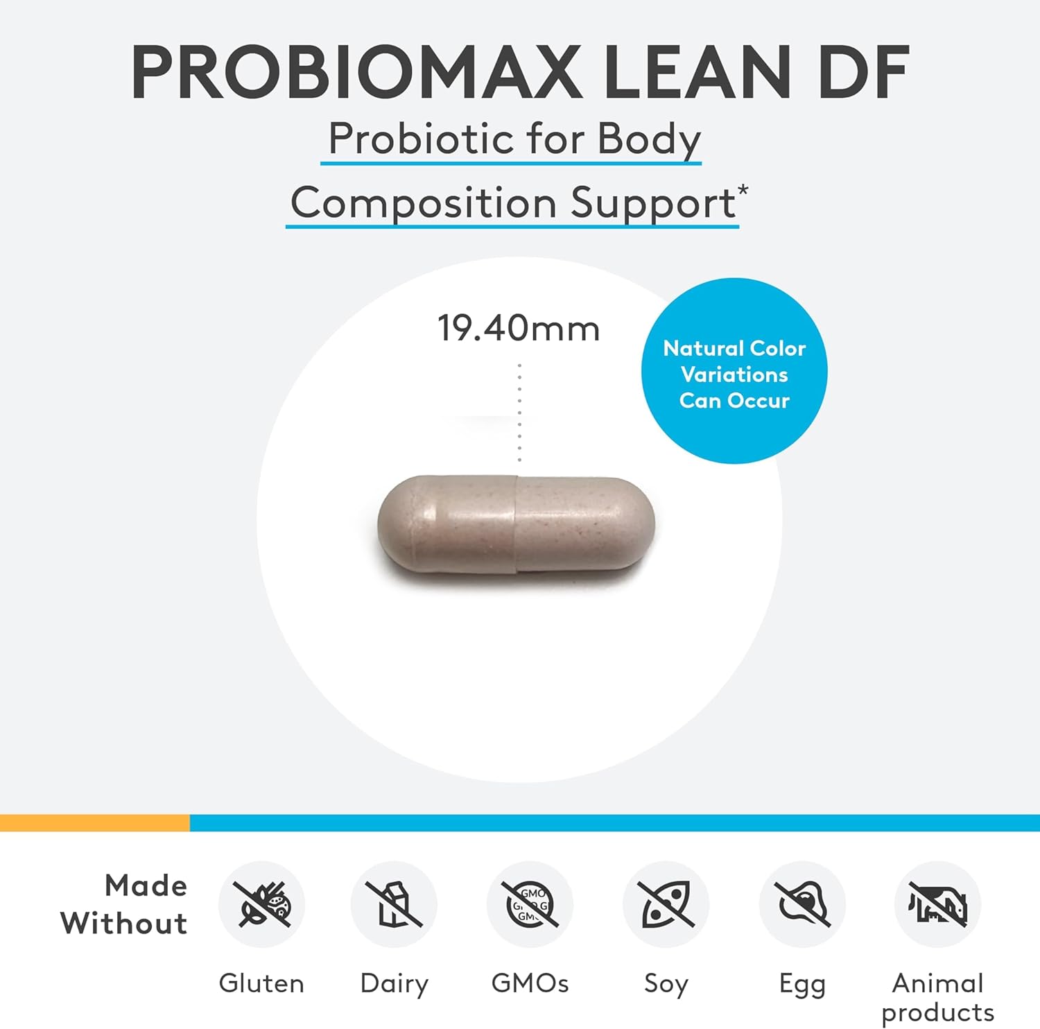 XYMOGEN ProbioMax Lean - Probiótico B420 para el Apoyo de la Barrera Intestinal - 30 Cápsulas Vegetales