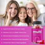 NutraChamps Multivitamínico para Mujeres - 120 Gominolas - Vitaminas A, B, C, D, E, Biotina, Ácido Fólico