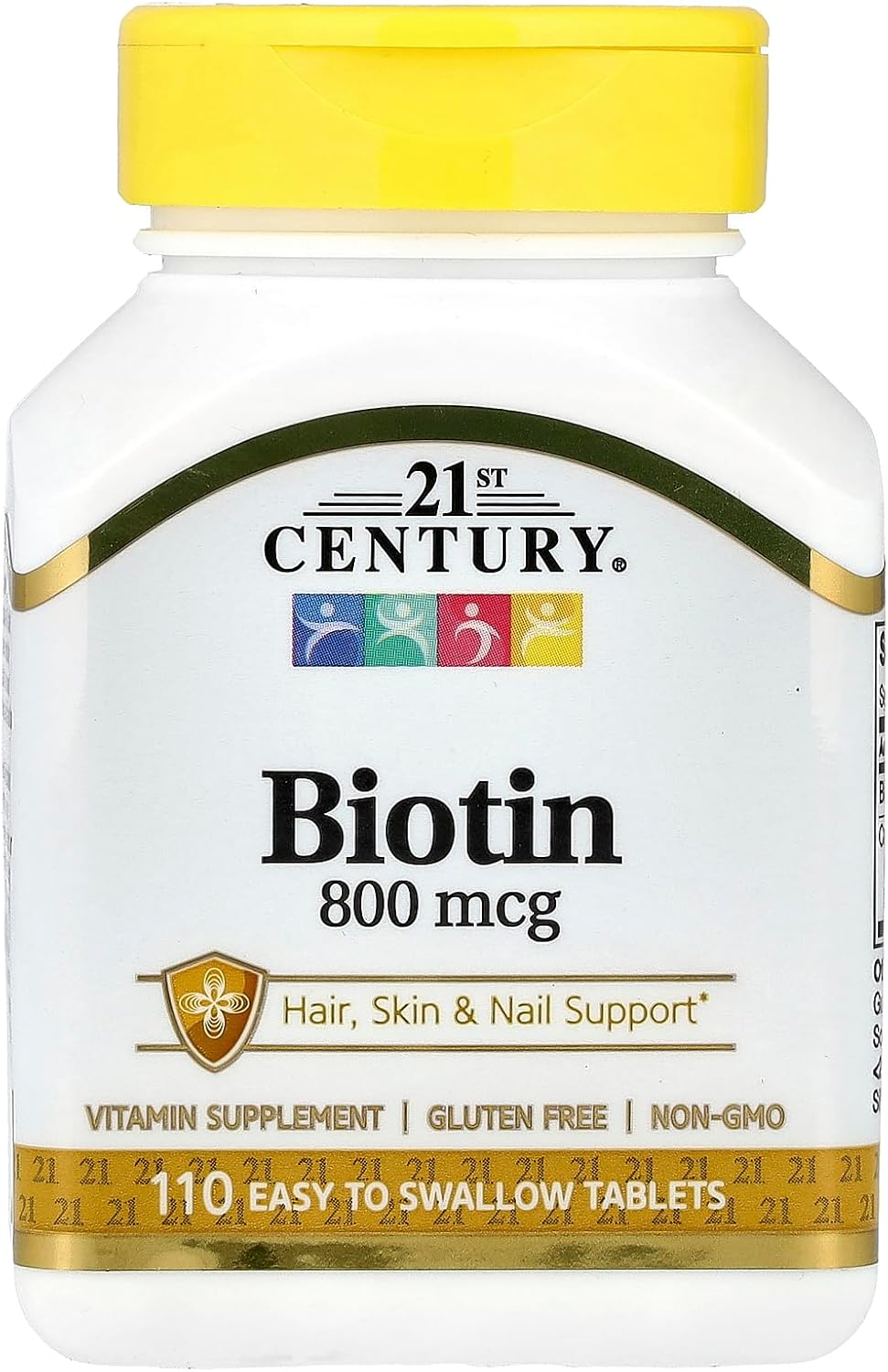 21st Century Biotina 800 mcg - 110 Comprimidos