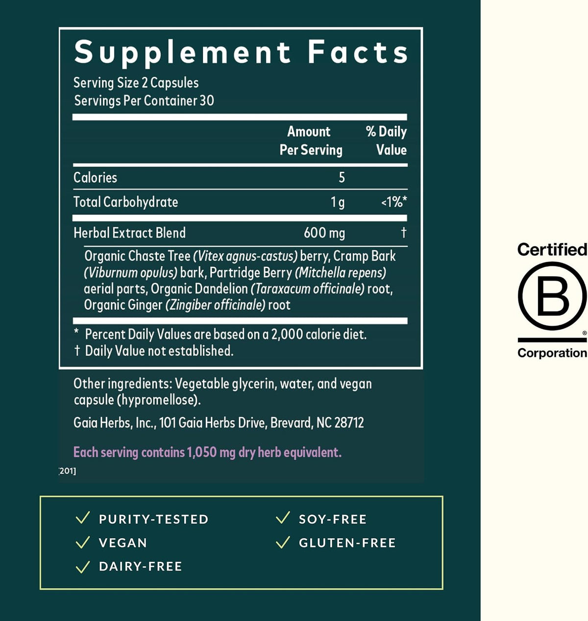Gaia Herbs Fertility Support - Complemento – Partridge Berry: Una planta de origen norteamericano que ha formado – Image 3