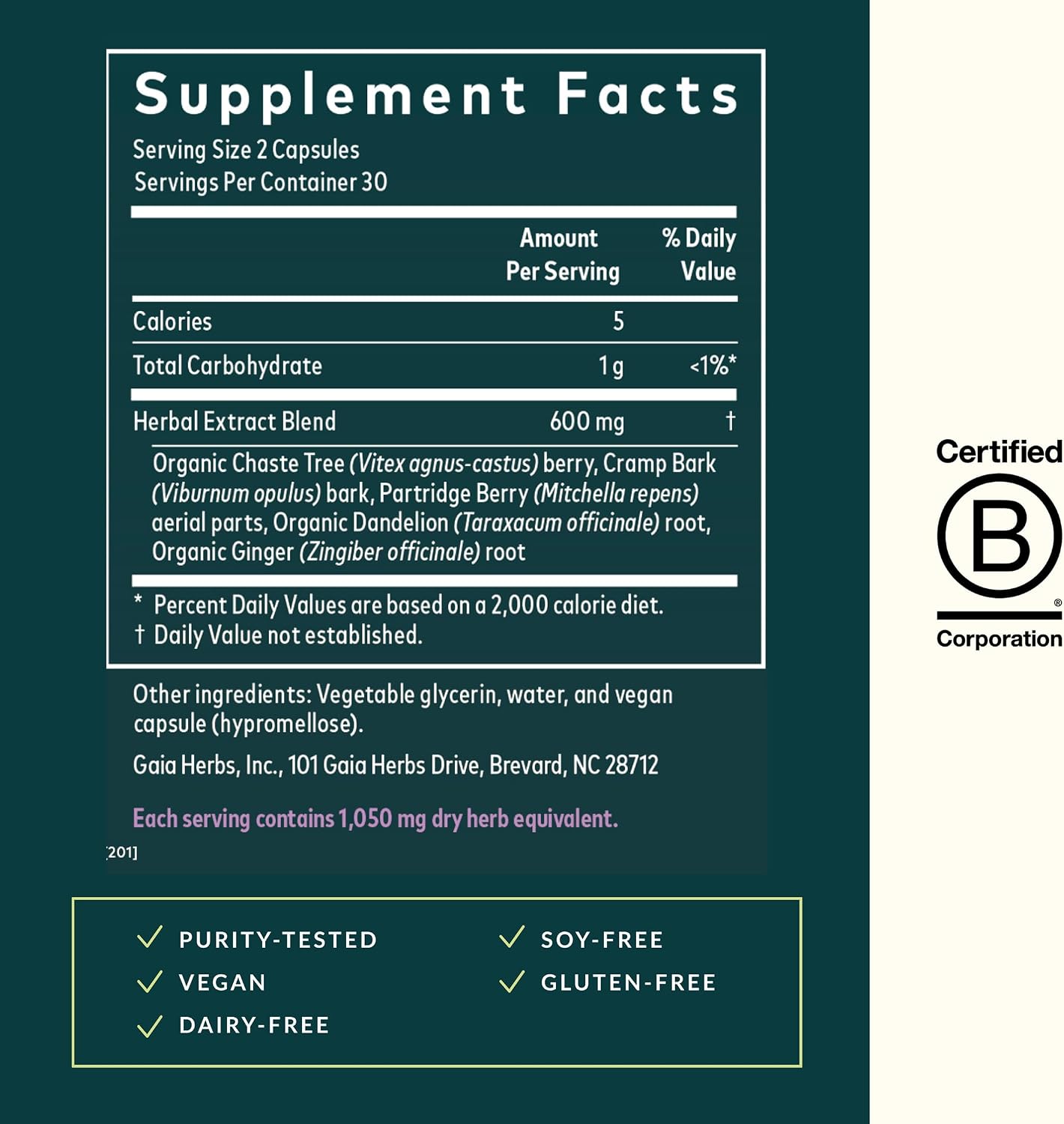 Gaia Herbs Fertility Support - Complemento para el bienestar femenino con Vitex - 60 Cápsulas Líquidas Veganas