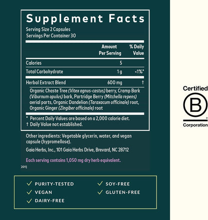 Gaia Herbs Fertility Support - Complemento – Partridge Berry: Una planta de origen norteamericano que ha formado – Image 3