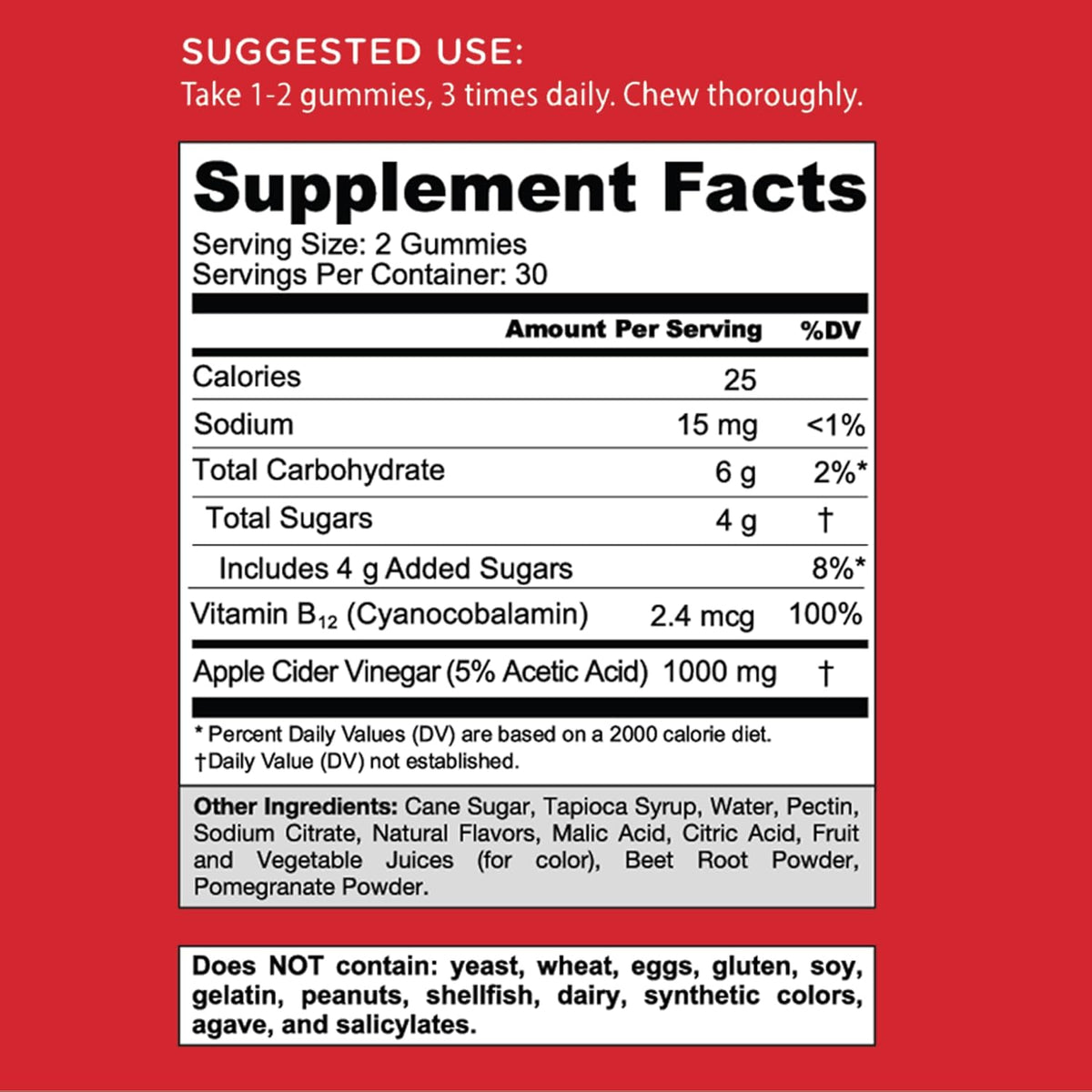 Gominolas de Vinagre de Manzana con Vitamina B12, Remolacha y Granada - Vegano, Sin Gluten – Image 6