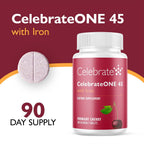 CelebrateONE 45 Multivitamínico Bariátrico con Hierro, Masticable Sabor Cereza, 90 Comprimidos (3 Meses)
