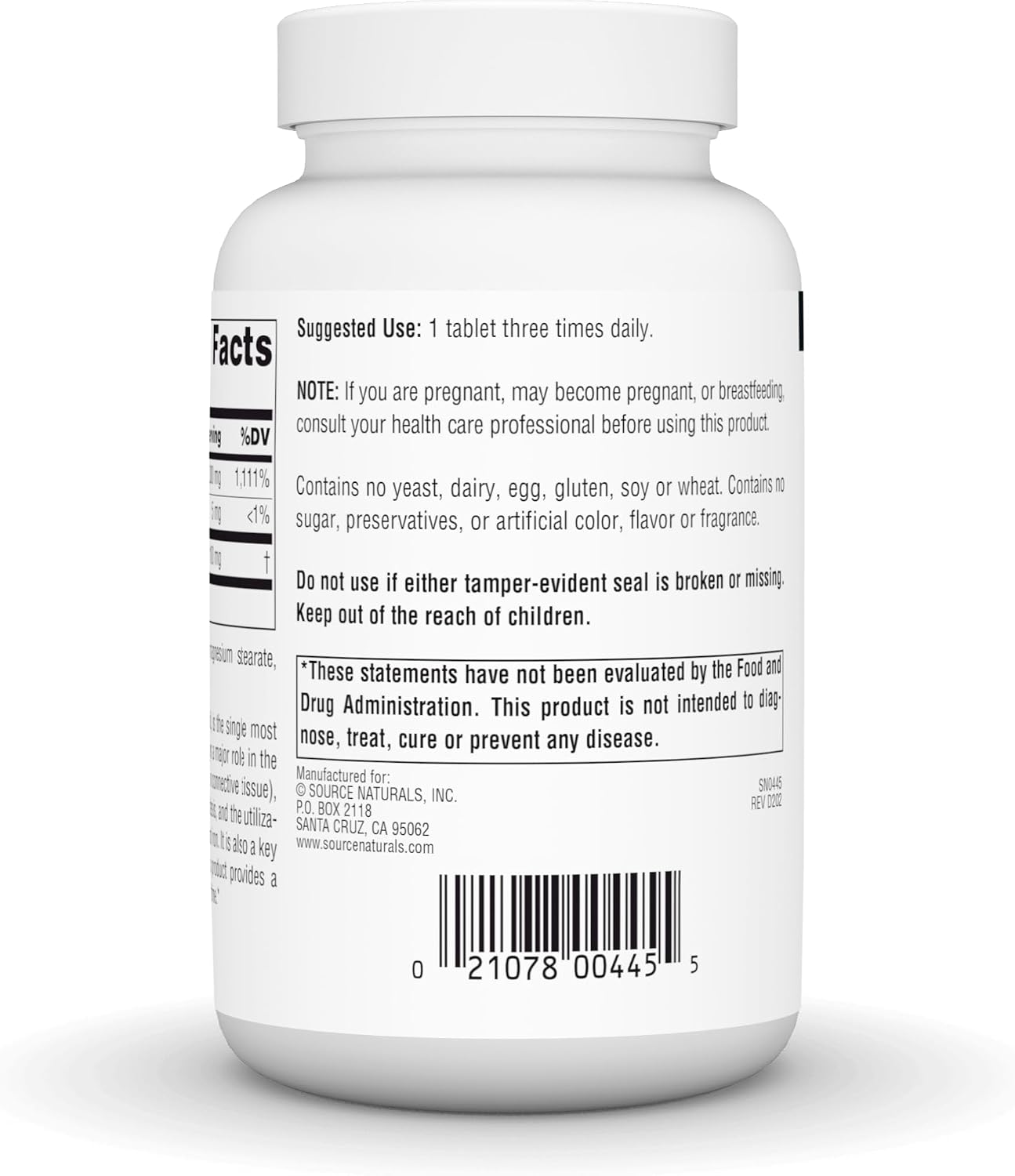 Source Naturals C-1000, con Escaramujo 1000 mg - 100 Comprimidos de Liberación Prolongada