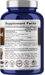 NusaPure Cápsulas de Alga Parda, 200 mg, 200 Cápsulas Veganas (No OGM, Vegano)