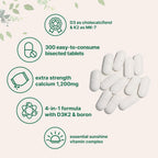 Calcio 1.200 mg con Vitamina D3 y K2, 300 Comprimidos