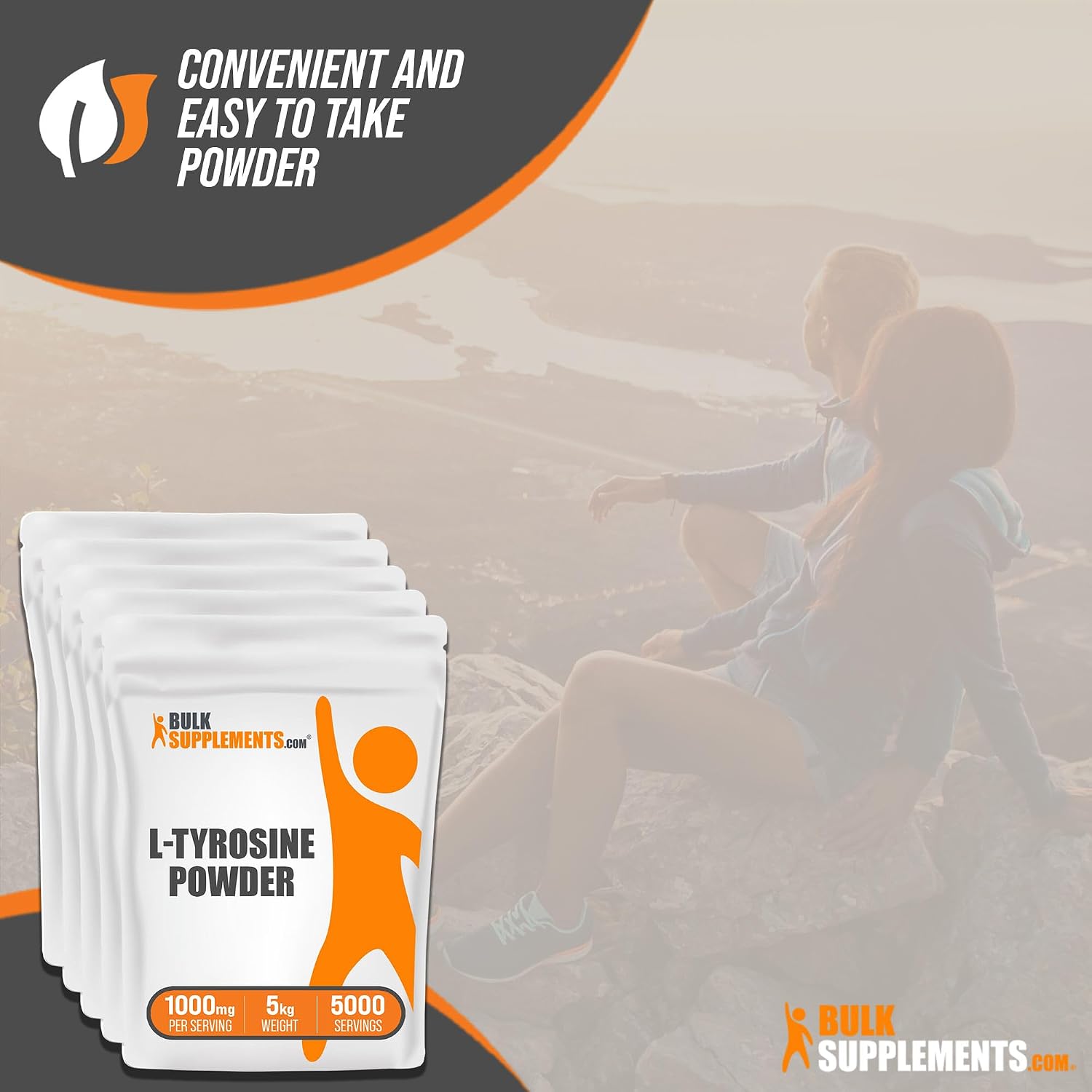 BulkSupplements L-Tirosina en Polvo - 500 mg por Ración, 5 kg