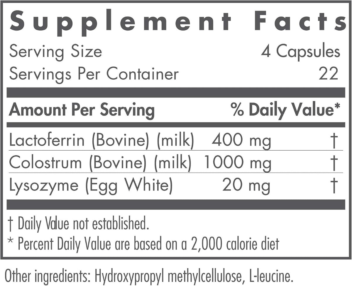 NutriCology Laktoferrin con Calostro - 400 – Calostro (1 g): Aporta inmunoglobulinas (IgG, IgA, IgM) y factores de – Image 2