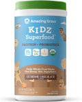 Amazing Grass Kidz Superfood: Proteína Vegetal y Probióticos para Niños, Sabor Chocolate Extremo, 15 porciones