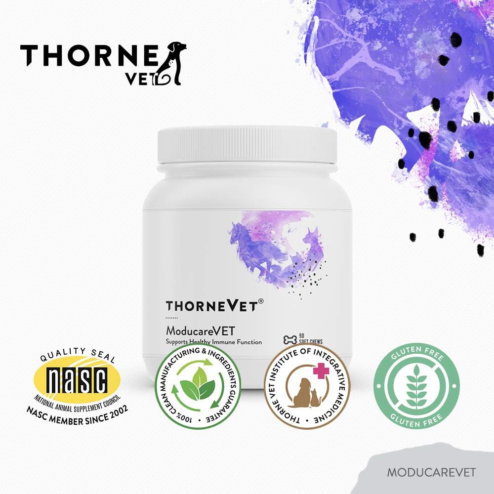 ThorneVet ModucareVET – Snacks Blandos con Esteroles Vegetales para el Apoyo Inmunológico de Perros, Gatos y Caballos, 90 uds.