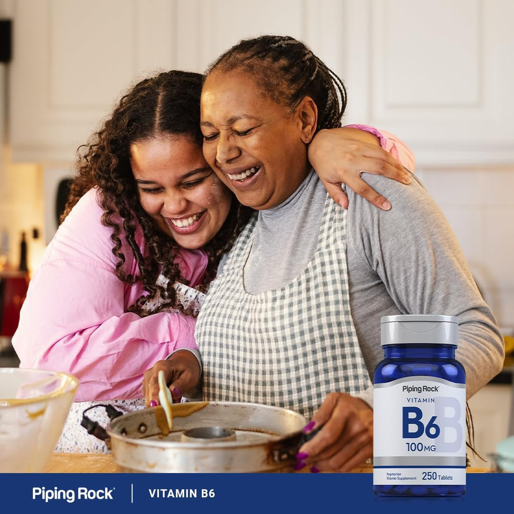Piping Rock Vitamina B6 100 mg | 250 Comprimidos | Piridoxina Clorhidrato