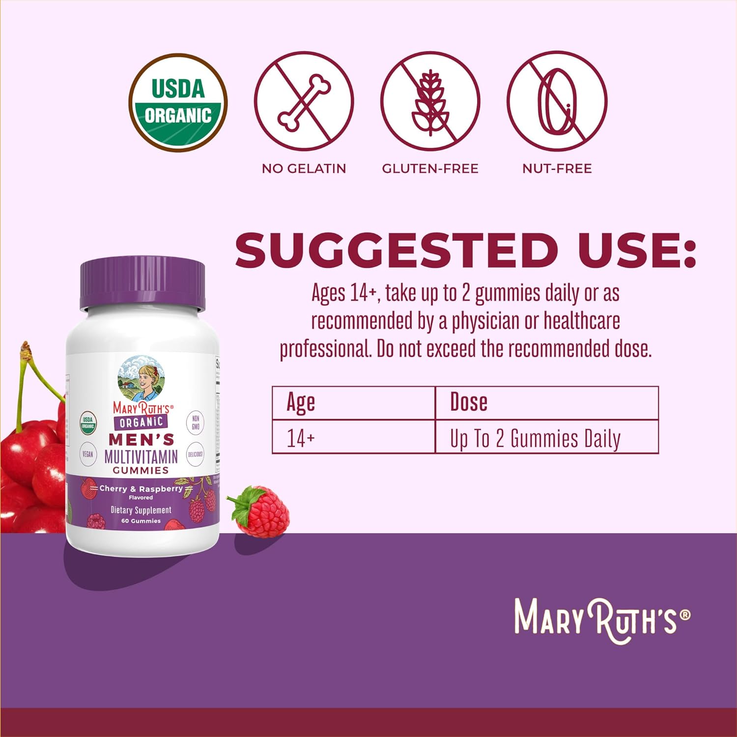 MaryRuth's Organics Multivitamínico para Hombres en Gominolas – 60 Gominolas