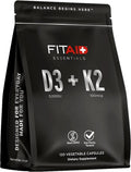 FITAID Essentials Vitamina D3 K2 5000 IU, 120 Cápsulas Veganas