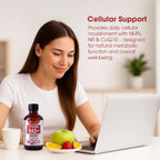 NutraPeaks NAD+ Complex Líquido - 1000mg con Nicotinamida Ribósido, NMN, Resveratrol, PQQ - 30 Stick Packs Sabor Berry