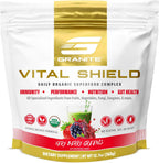 Vital Shield Superfood Greens - Mezcla Orgánica con Champiñones y Cereza Ácida - Muy Berry (30 porciones)