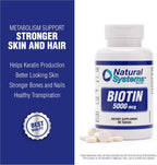 Biotina 5000 μg, 60 Comprimidos – Natural Systems