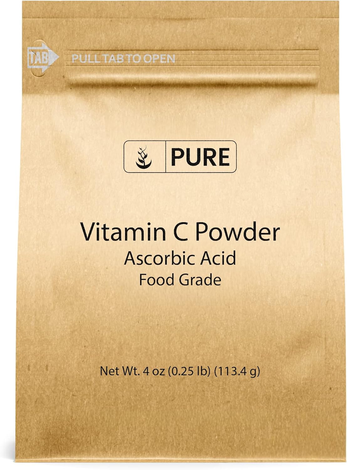 PURE ORIGINAL INGREDIENTS Vitamina C en Polvo (454 g) - Ácido Ascórbico, No Transgénico