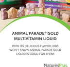 NaturesPlus Animal Parade Source of Life Gold Children's Liquid Multivitamin Tropical Berry Flavor - 887 ml (30 oz) - 60 Servings