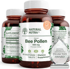 Natural Nutra Polen de Abeja 500 mg, 100 Comprimidos
