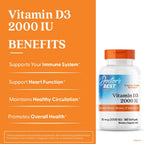 Doctor's Best Vitamina D3 2000 IU - 180 Cápsulas Blandas