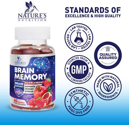 Nature's Nutrition Gominolas para Memoria y – Contribuye al metabolismo energético normal. – Image 4