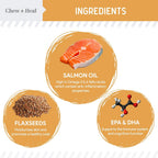 Omega 3 Aceite de Pescado para Perros - 360 Masticables Blandos Omega para Piel y Pelaje - Mezcla de Aceite de Salmón con Ácidos Grasos Esenciales, Vitaminas, Antioxidantes, Minerales (2 Paquetes de 180, Sabor Pollo)