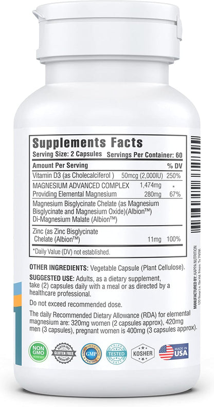 Kappa Nutrition Magnesio 4-en-1, 280mg – Vitamina D3 (colecalciferol): la forma más activa y biodisponible de – Image 7