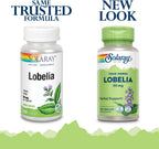 SOLARAY Lobelia Aerial 50mg - Respiratory & Bronchial Support - with Ginger - 100 VegCaps
