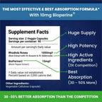 Simply Potent Rhodiola Rosea Siberiana 1000mg con Bioperine - 180 Cápsulas