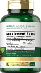 Carlyle Celery Seed Extract Capsules - 240 cápsulas - Suplemento herbal tradicional - Sin OGM y sin gluten