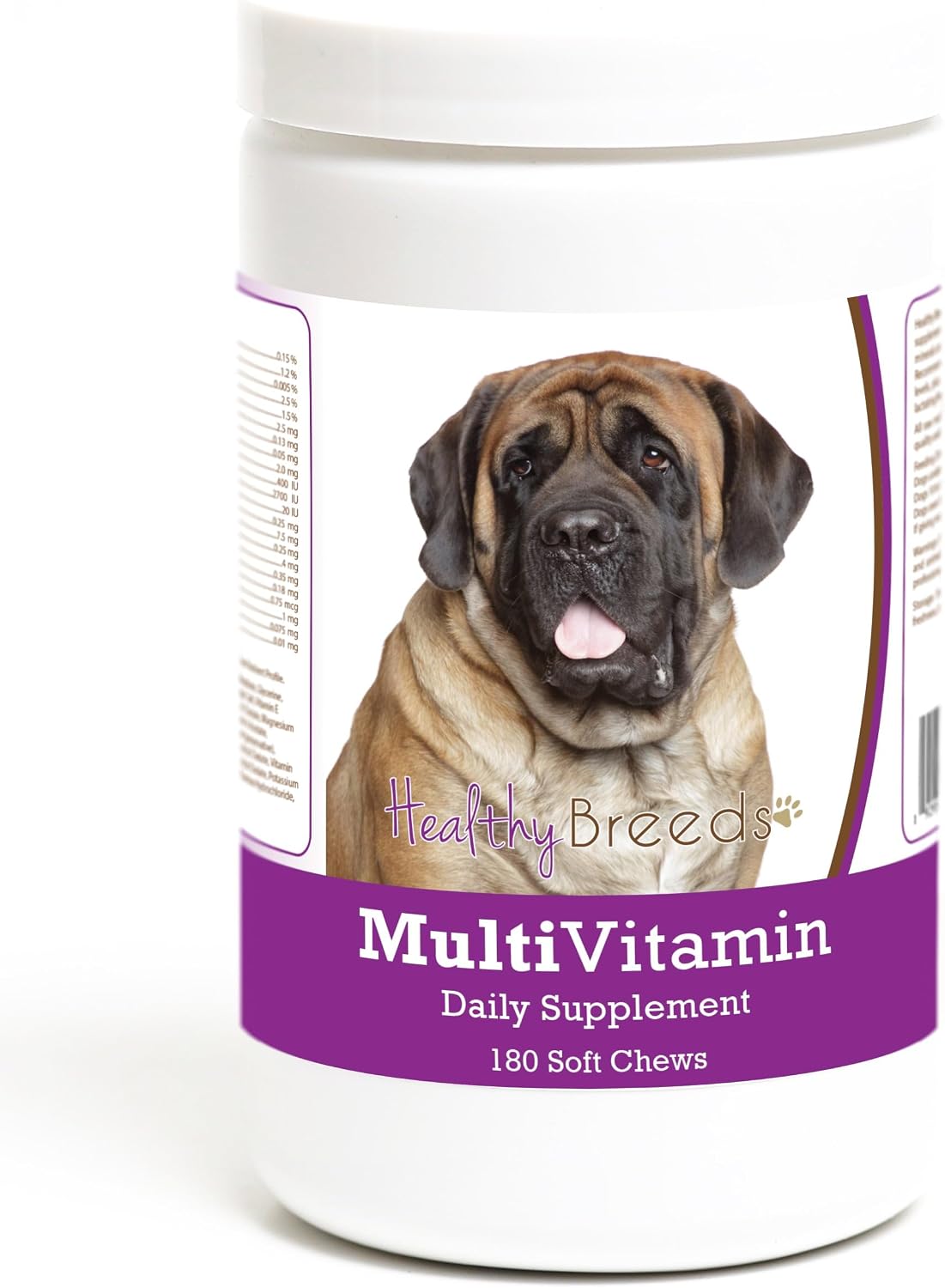 Healthy Breeds Mastiff Multivitamin Soft Chews para Perros, 180 unidades