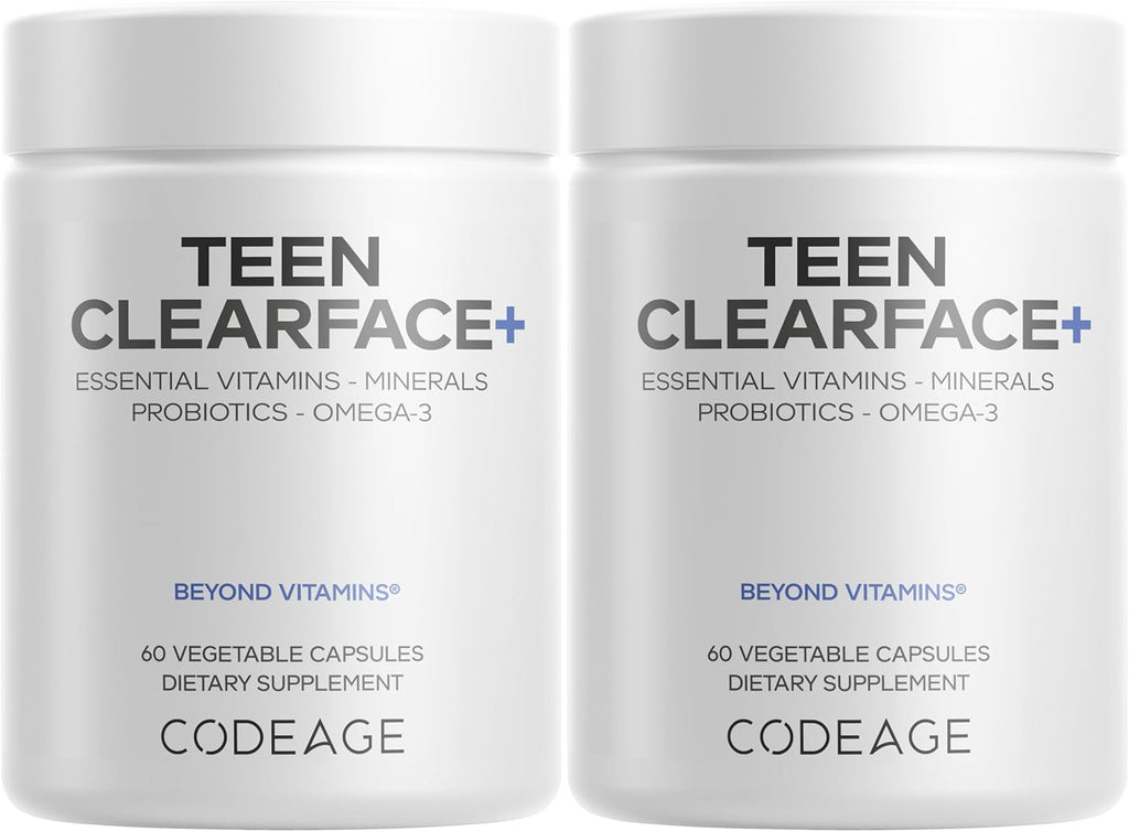 Codeage Teen Clearface - Suplemento para la Piel Adolescente (60 Cápsulas)