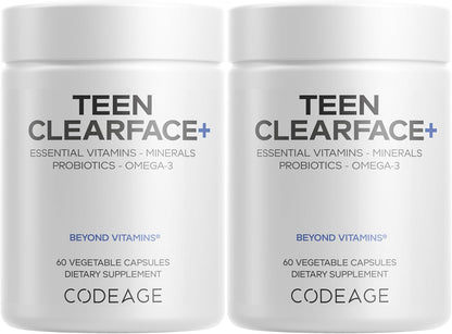 Codeage Teen Clearface - Suplemento para la Piel Adolescente (60 Cápsulas) – Image 10
