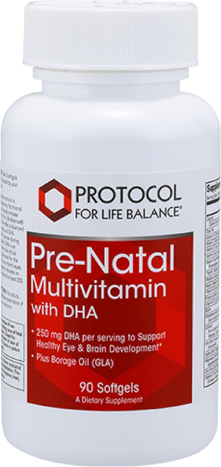 PROTOCOL FOR LIFE BALANCE Multivitamínico prenatal con DHA - 250 mg DHA - 90 Cápsulas Blandas