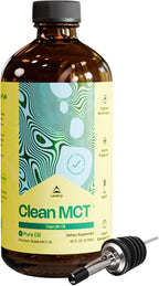 LevelUp Aceite MCT C8 Puro - 100 % Ácido Caprílico (de Coco) para Energía y Enfoque - Apto para Dieta Keto - Sin OGM (946 ml)