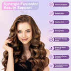 KFG Biotin 10000mcg, Multivitamínico para Mujer con Queratina, Colágeno, Calcio, Niacinamida y Vitaminas A, B, D, C, E - 100 Comprimidos