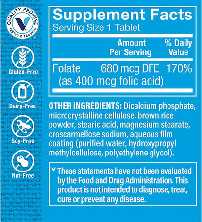 Ácido Fólico 400 mcg - The Vitamin Shoppe - – Contribuye a la síntesis normal de aminoácidos. – Image 2