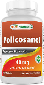 Best Naturals Policosanol 40mg, 120 comprimidos - Apoyo cardiovascular*