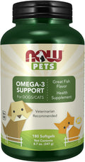 NOW Pet Health, Omega 3 for Dogs and Cats, 180 Capsules