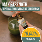 Vitamina D3 Orgánica 10.000 UI - Gotas Sublinguales Veganas de Alta Absorción - Triquetra Health