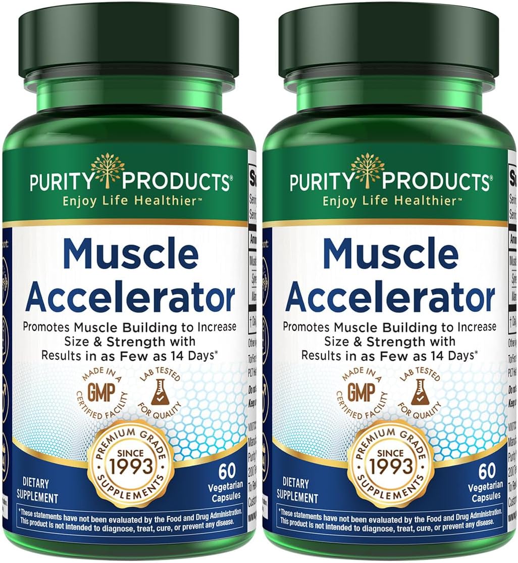 Purity Products Muscle Accelerator 650 mg - 120 Cápsulas Veganas (2 Envases)