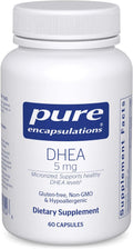 Pure Encapsulations DHEA 5 mg - Apoyo Inmunológico y Equilibrio Hormonal - Micronizado - Vegano - 60 Cápsulas