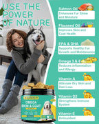 Omega 3 para Perros - 120 Chews de Aceite de Salmón con Vitaminas